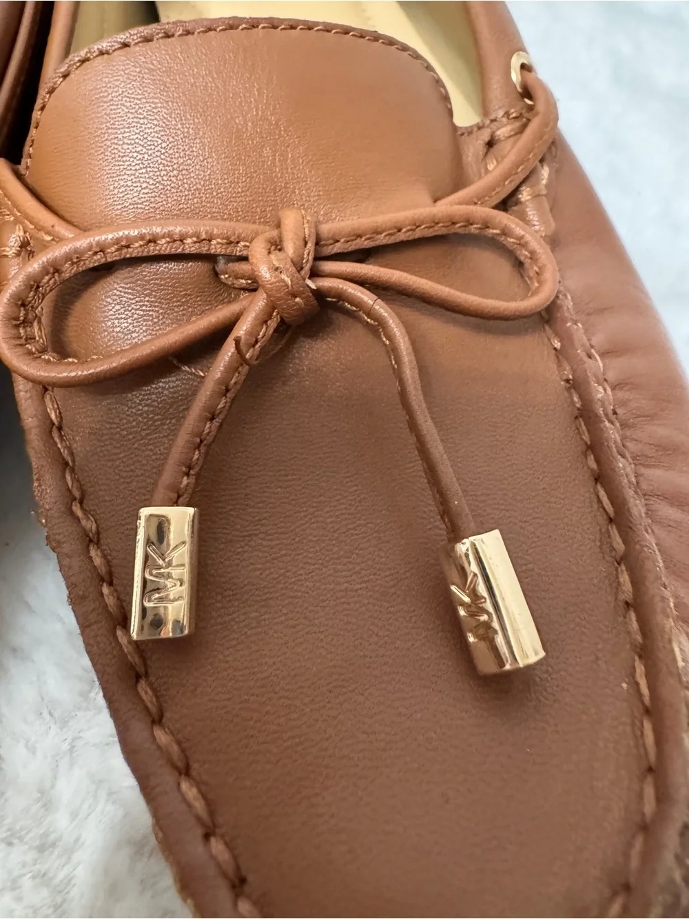 Michael Kors Brown Leather Moccasin Loafers